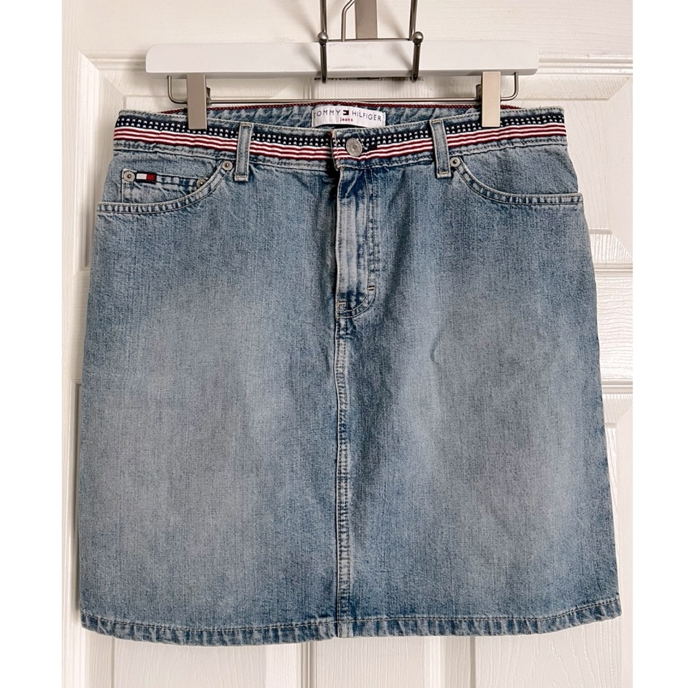 Tommy Hilfiger y2k denim Americana skirt size 10